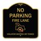 Signmission No Parking Fire Lane W/ Graphic Violators Booted or Towed Heavy-Gauge Alum, 18" x 18", BG-1818-23737 A-DES-BG-1818-23737 - alternate 1